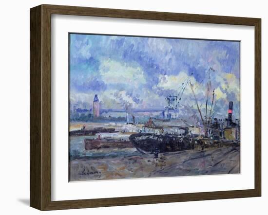 The Port of Rouen-Albert-Charles Lebourg-Framed Giclee Print