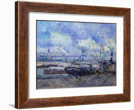 The Port of Rouen-Albert-Charles Lebourg-Framed Giclee Print