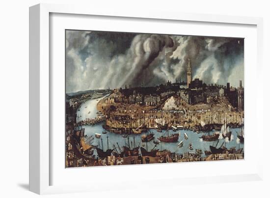 The Port of Seville, c.1590-Alonso Sanchez Coello-Framed Giclee Print