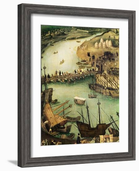 The Port of Seville, C.1590-Alonso Sanchez Coello-Framed Giclee Print