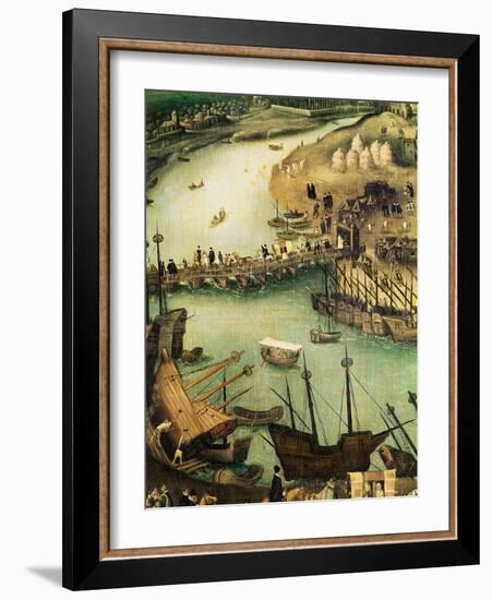 The Port of Seville, C.1590-Alonso Sanchez Coello-Framed Giclee Print