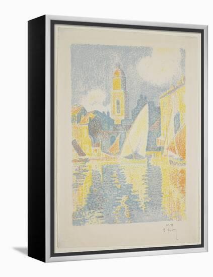 The Port of St. Tropez, 1897-98 (Colour Litho)-Paul Signac-Framed Premier Image Canvas