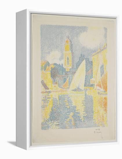 The Port of St. Tropez, 1897-98 (Colour Litho)-Paul Signac-Framed Premier Image Canvas