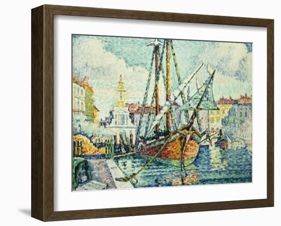 The Port of St. Tropez; Le Port de St. Tropez, 1923-Paul Signac-Framed Giclee Print