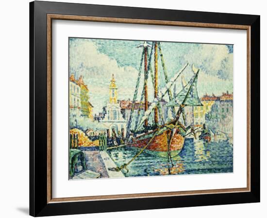 The Port of St. Tropez; Le Port de St. Tropez, 1923-Paul Signac-Framed Giclee Print