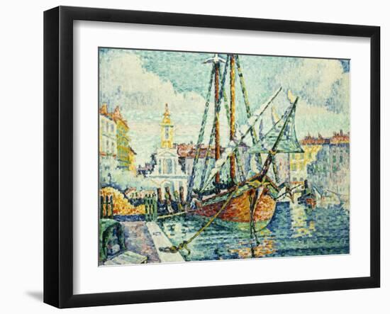 The Port of St. Tropez; Le Port de St. Tropez, 1923-Paul Signac-Framed Giclee Print