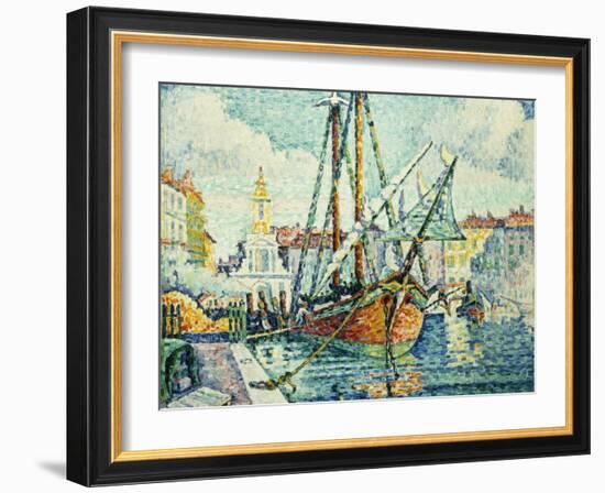 The Port of St. Tropez; Le Port de St. Tropez, 1923-Paul Signac-Framed Giclee Print