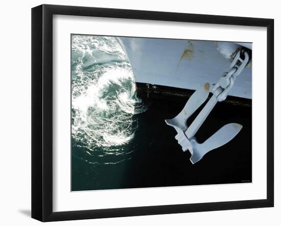 The Port Side Mark II Stockless Anchor is Raised Aboard the Aircraft Carrier USS Abraham Lincoln-Stocktrek Images-Framed Photographic Print