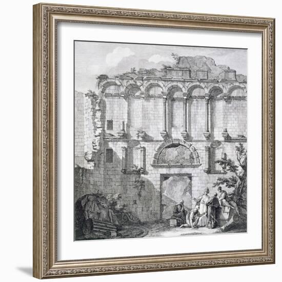 The Porta Aurea, from 'Ruins of the Palace of Emperor Diocletian at Spalatro in Dalmatia'-Robert Adam-Framed Giclee Print