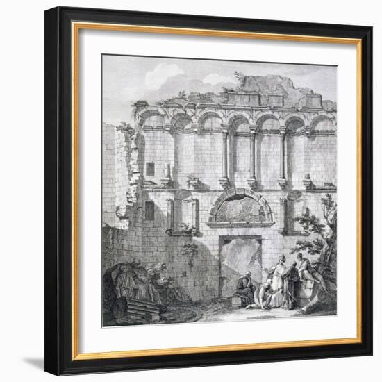 The Porta Aurea, from 'Ruins of the Palace of Emperor Diocletian at Spalatro in Dalmatia'-Robert Adam-Framed Giclee Print