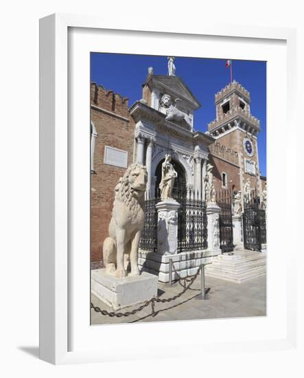 The Porta Magna, Arsenal, Venice, UNESCO World Heritage Site, Veneto, Italy, Europe-Amanda Hall-Framed Photographic Print