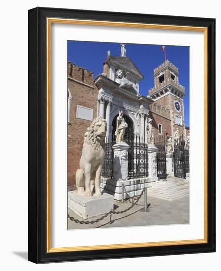 The Porta Magna, Arsenal, Venice, UNESCO World Heritage Site, Veneto, Italy, Europe-Amanda Hall-Framed Photographic Print