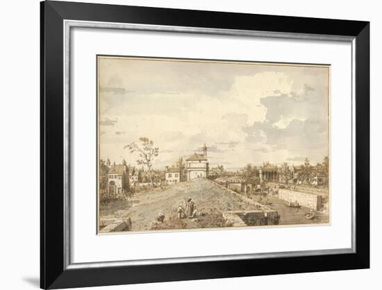 The Porta Portello with the Brenta Canal in Padua, 1740-1743-Canaletto-Framed Giclee Print