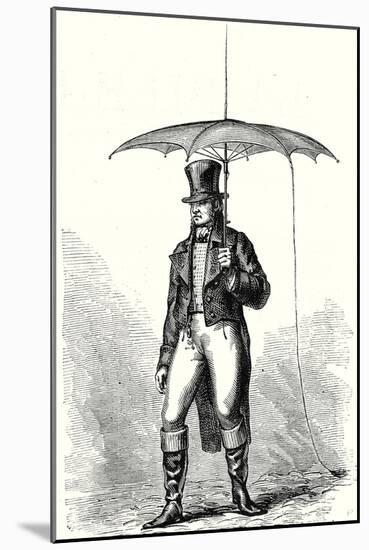 The Portable Lightning Rod or the Umbrella-Lightning Rod of Barbeu-Dubourg-null-Mounted Giclee Print