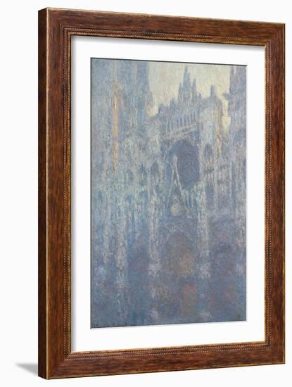 The Portal of Rouen Cathedral in Morning Light, 1894-Claude Monet-Framed Giclee Print