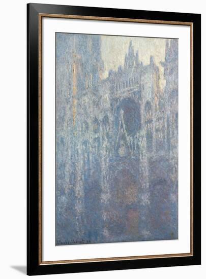 The Portal of Rouen Cathedral in Morning Light-Claude Monet-Framed Art Print