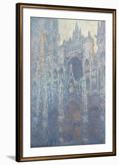 The Portal of Rouen Cathedral in Morning Light-Claude Monet-Framed Art Print