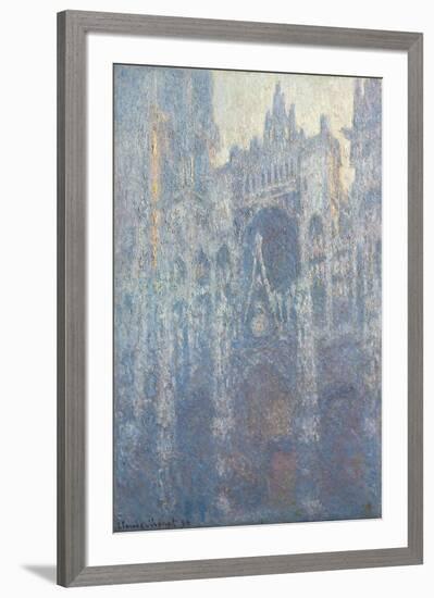 The Portal of Rouen Cathedral in Morning Light-Claude Monet-Framed Art Print