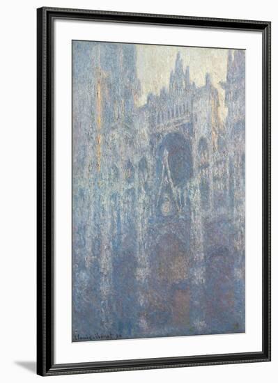 The Portal of Rouen Cathedral in Morning Light-Claude Monet-Framed Art Print