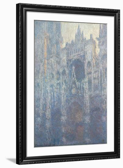 The Portal of Rouen Cathedral in Morning Light-Claude Monet-Framed Art Print