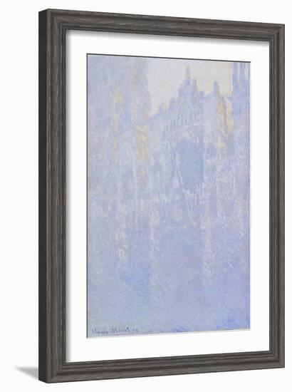 The Portal of Rouen Cathedral in the Morning Fog (Le Portal, Brouillard Matinal), 1894-Claude Monet-Framed Giclee Print