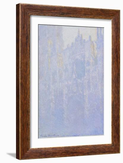 The Portal of Rouen Cathedral in the Morning Fog (Le Portal, Brouillard Matinal), 1894-Claude Monet-Framed Giclee Print