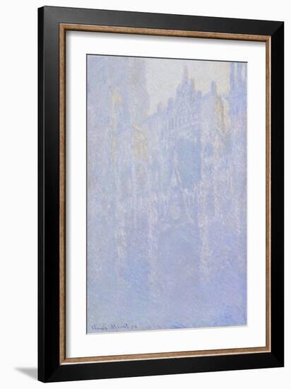 The Portal of Rouen Cathedral in the Morning Fog (Le Portal, Brouillard Matinal), 1894-Claude Monet-Framed Giclee Print