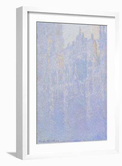 The Portal of Rouen Cathedral in the Morning Fog (Le Portal, Brouillard Matinal), 1894-Claude Monet-Framed Giclee Print