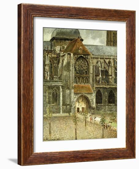 The Portal of the Church Saint-Jacques at Dieppe; Portail de l'Eglise Saint-Jacques a Dieppe, 1901-Camille Pissarro-Framed Giclee Print