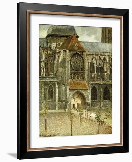 The Portal of the Church Saint-Jacques at Dieppe; Portail de l'Eglise Saint-Jacques a Dieppe, 1901-Camille Pissarro-Framed Giclee Print