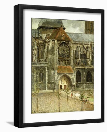 The Portal of the Church Saint-Jacques at Dieppe; Portail de l'Eglise Saint-Jacques a Dieppe, 1901-Camille Pissarro-Framed Giclee Print