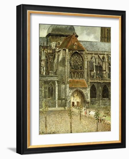 The Portal of the Church Saint-Jacques at Dieppe; Portail de l'Eglise Saint-Jacques a Dieppe, 1901-Camille Pissarro-Framed Giclee Print