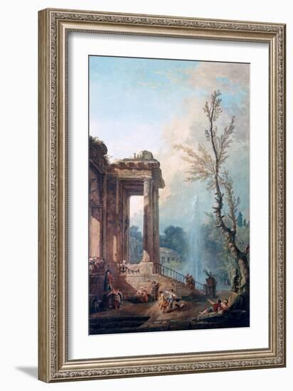 The Portico of a Country Mansion, 1773-Robert Hubert-Framed Giclee Print