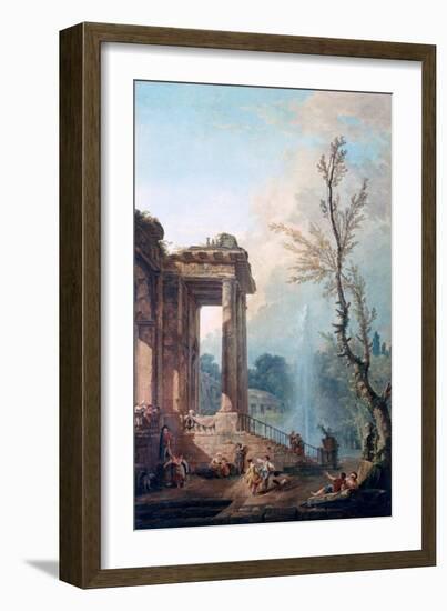 The Portico of a Country Mansion, 1773-Robert Hubert-Framed Giclee Print