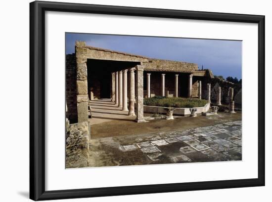 The Portico of House of Aviary and Mosaic of Horses-null-Framed Giclee Print