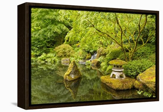 The Portland Japanese Garden, Washington Park in the west hills of Portland, Oregon-Adam Jones-Framed Premier Image Canvas