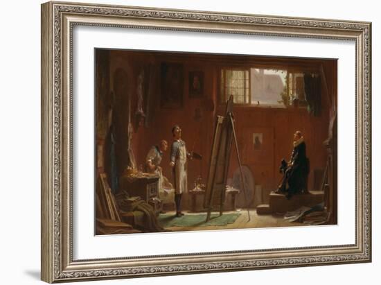 The Portrait Painter, about 1858-Carl Spitzweg-Framed Giclee Print