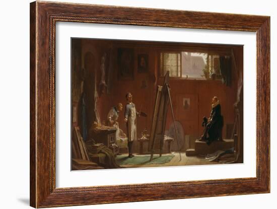 The Portrait Painter, about 1858-Carl Spitzweg-Framed Giclee Print