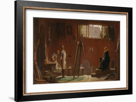 The Portrait Painter, about 1858-Carl Spitzweg-Framed Giclee Print