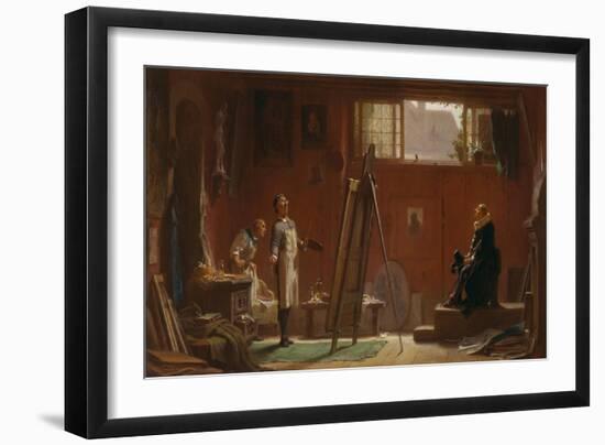 The Portrait Painter, about 1858-Carl Spitzweg-Framed Giclee Print