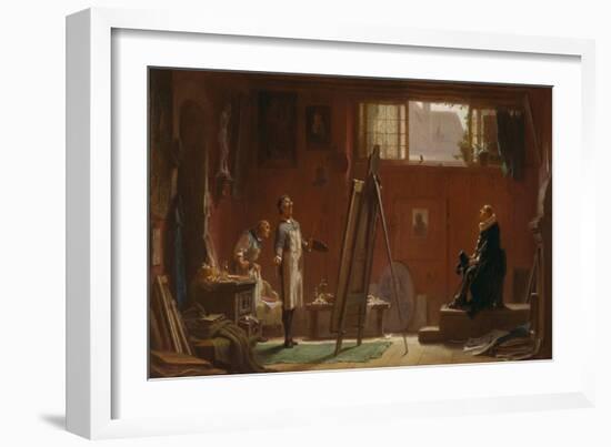 The Portrait Painter, about 1858-Carl Spitzweg-Framed Giclee Print