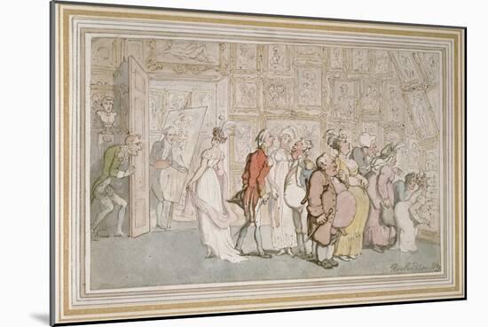 The Portrait Painter's Ante-Room-Thomas Rowlandson-Mounted Giclee Print