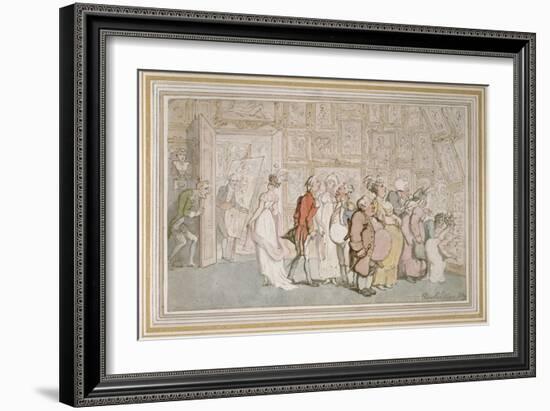 The Portrait Painter's Ante-Room-Thomas Rowlandson-Framed Giclee Print