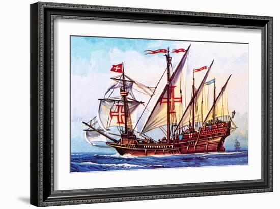 The Portuguese Caravel-English School-Framed Giclee Print