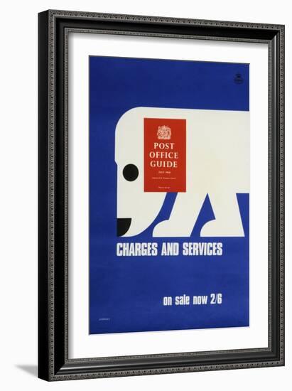 The 'Post Office Guide July 1968', Charges and Services, on Sale Now 2'6-Tom Eckersley-Framed Art Print