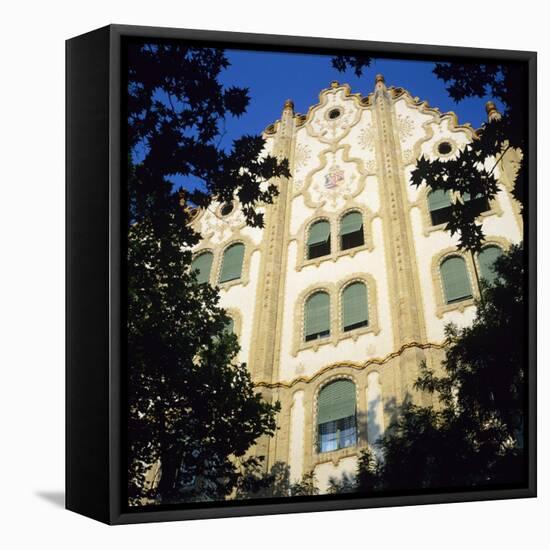 The Post Office Savings Bank Facade in Art Nouveau Style, Budapest, Hungary, Europe-Stuart Black-Framed Premier Image Canvas