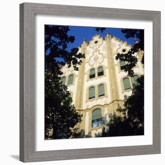 The Post Office Savings Bank Facade in Art Nouveau Style, Budapest, Hungary, Europe-Stuart Black-Framed Photographic Print
