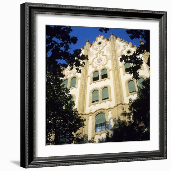 The Post Office Savings Bank Facade in Art Nouveau Style, Budapest, Hungary, Europe-Stuart Black-Framed Photographic Print