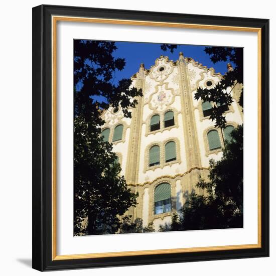 The Post Office Savings Bank Facade in Art Nouveau Style, Budapest, Hungary, Europe-Stuart Black-Framed Photographic Print