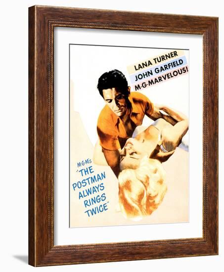 The Postman Always Rings Twice, John Garfield, Lana Turner, 1946-null-Framed Art Print